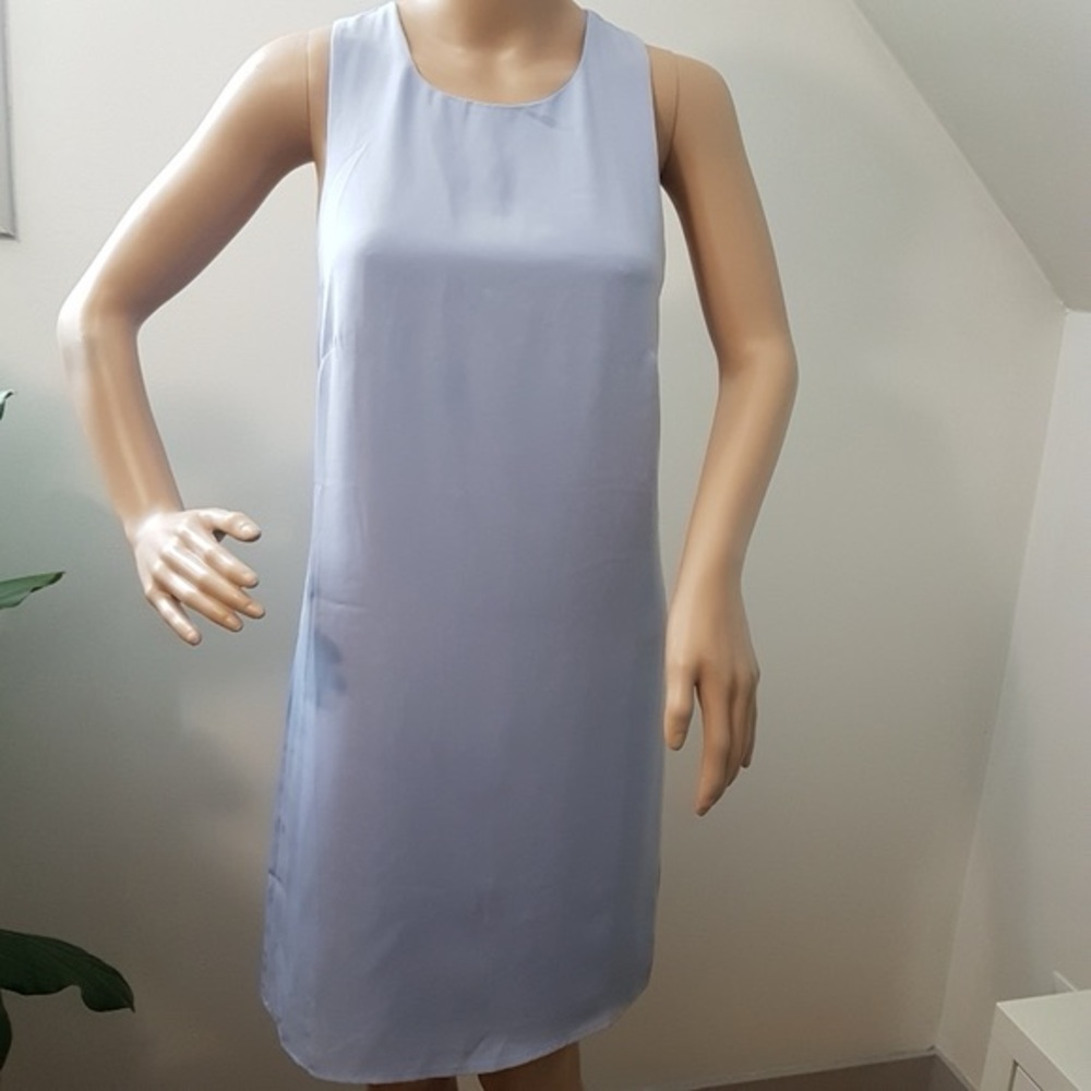 Mango Criss Cross Back Mini Summer Dress Lavender Sz S NWT
